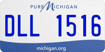MI license plate DLL1516