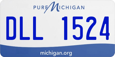 MI license plate DLL1524