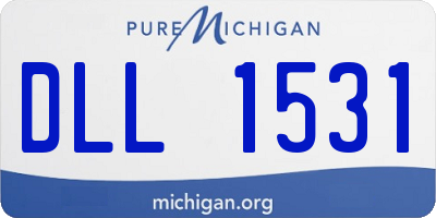 MI license plate DLL1531