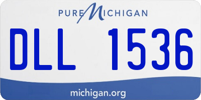 MI license plate DLL1536