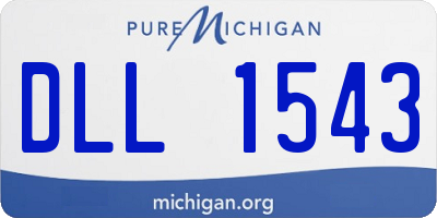MI license plate DLL1543