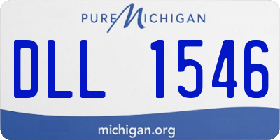 MI license plate DLL1546