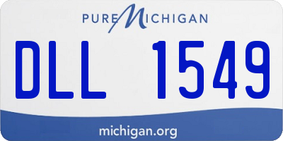 MI license plate DLL1549