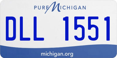 MI license plate DLL1551