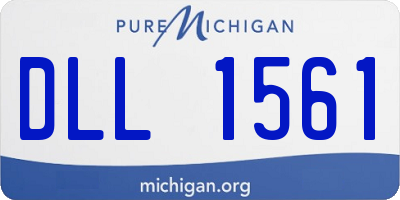 MI license plate DLL1561