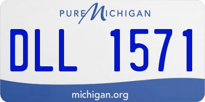 MI license plate DLL1571