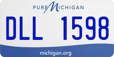 MI license plate DLL1598