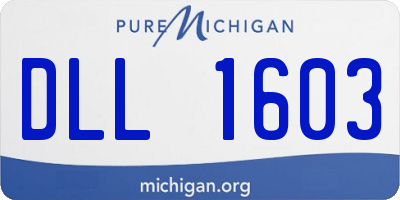 MI license plate DLL1603