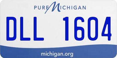 MI license plate DLL1604
