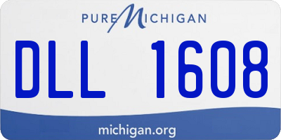 MI license plate DLL1608