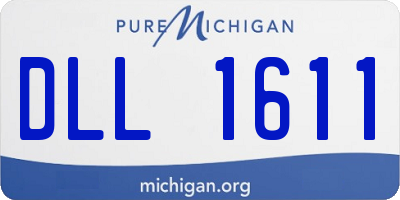 MI license plate DLL1611