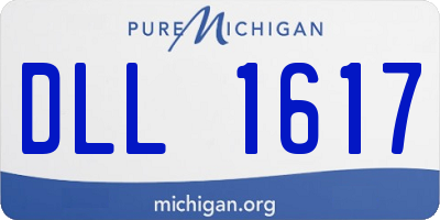 MI license plate DLL1617