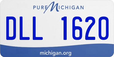 MI license plate DLL1620