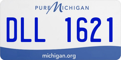 MI license plate DLL1621