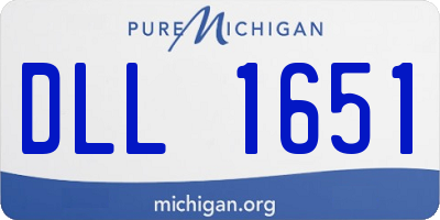 MI license plate DLL1651
