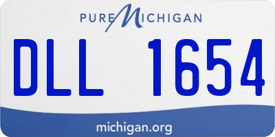 MI license plate DLL1654