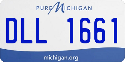 MI license plate DLL1661