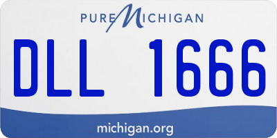 MI license plate DLL1666