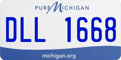 MI license plate DLL1668