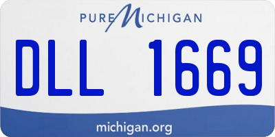 MI license plate DLL1669