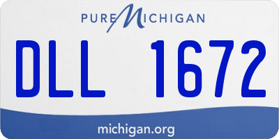 MI license plate DLL1672