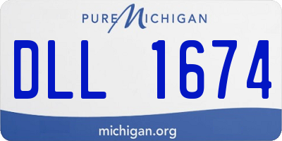 MI license plate DLL1674