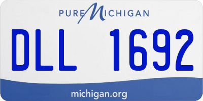 MI license plate DLL1692