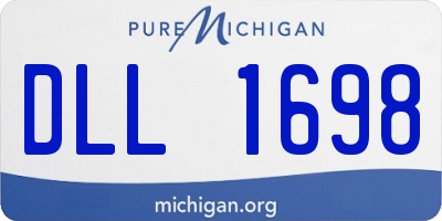 MI license plate DLL1698