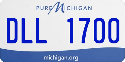 MI license plate DLL1700