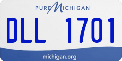 MI license plate DLL1701