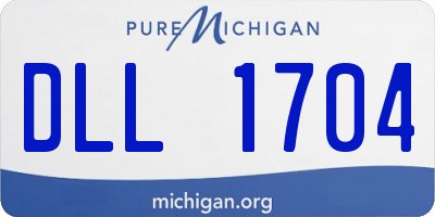 MI license plate DLL1704