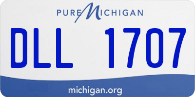 MI license plate DLL1707