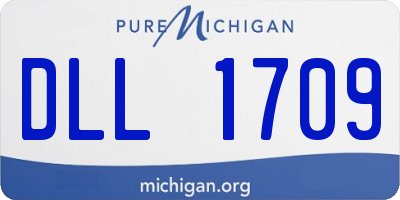 MI license plate DLL1709