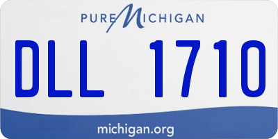 MI license plate DLL1710