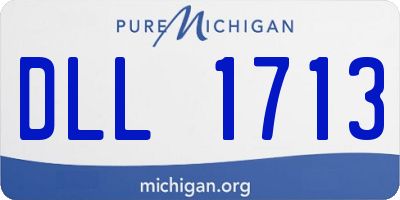 MI license plate DLL1713