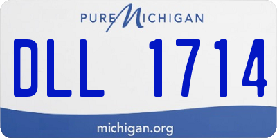 MI license plate DLL1714