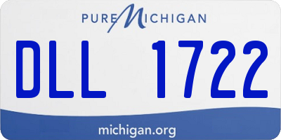 MI license plate DLL1722