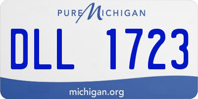 MI license plate DLL1723