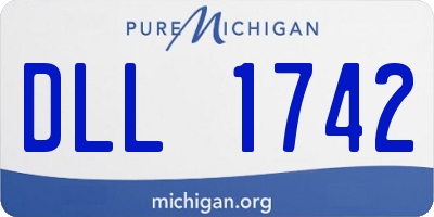 MI license plate DLL1742