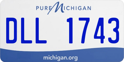 MI license plate DLL1743