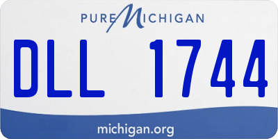 MI license plate DLL1744