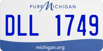MI license plate DLL1749