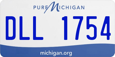 MI license plate DLL1754