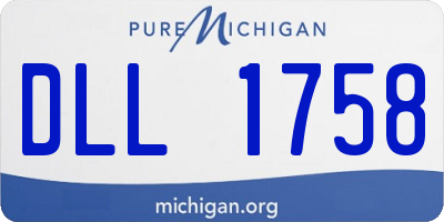 MI license plate DLL1758
