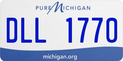 MI license plate DLL1770