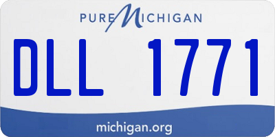 MI license plate DLL1771