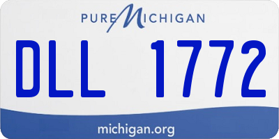 MI license plate DLL1772