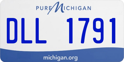 MI license plate DLL1791