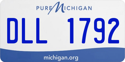 MI license plate DLL1792