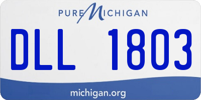 MI license plate DLL1803